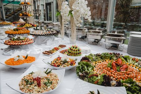 catering wedding buffet for eventsの写真素材