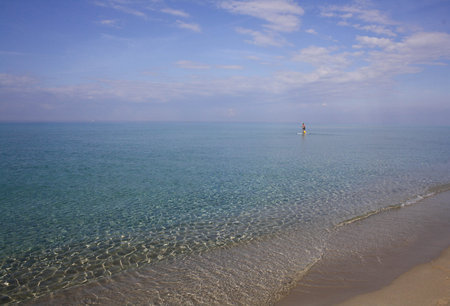 Lone surferの写真素材