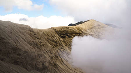 Landscape of volcano Bromo Gurung in Indonesia, East Java, Mount Bromo valleyの写真素材