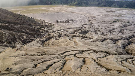 Landscape of volcano Bromo Gurung in Indonesia, East Javaの写真素材