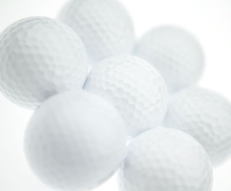 group of golf ballの写真素材