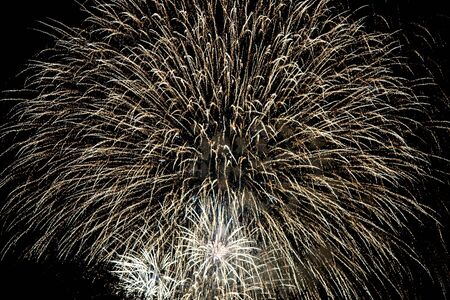 Fireworks Exploding against a Night Sky, at Lewes Bonfire Night Celebrationsの写真素材