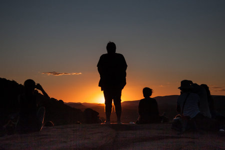 A Silhouetted Person At Sunset, at Sedona
