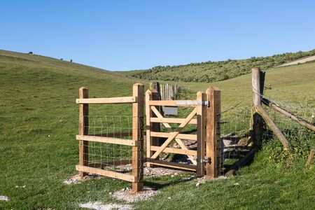 A kissing gate in the Sussex countrysideの写真素材