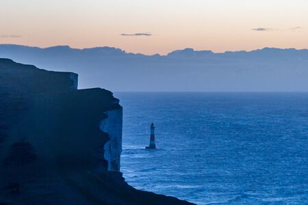 Sunrise at Beachy Head on the Sussex coastの写真素材