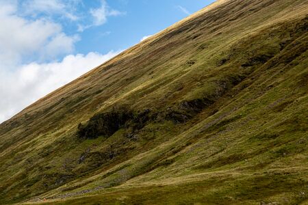 The textured surface of a mountain in the Scottish Highlandsの写真素材