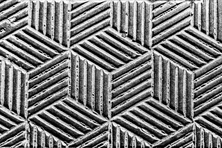 Looking down at a full frame repetitive line pattern