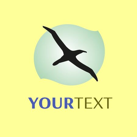 fly sea gull simple vector design templateのイラスト素材