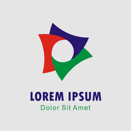 vector of abstract multi colored rose vector designのイラスト素材