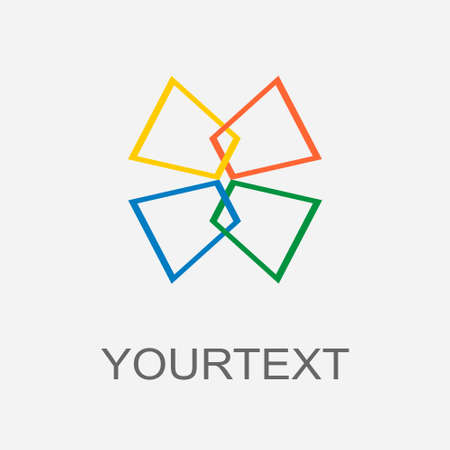 vector of letter y and its colorful inversion creative flat designのイラスト素材