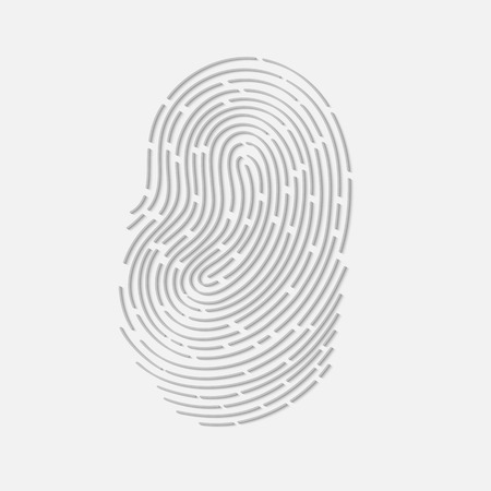 Touch fingerprint id app with shadows illustration isolatedのイラスト素材