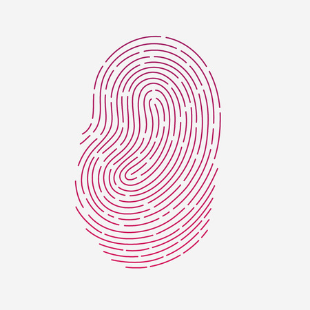 Touch fingerprint id app with shadows vector illustrationのイラスト素材