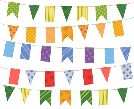 Celebrate banner. Party festival flags collection setのイラスト素材