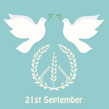 International Day of Peace symbol poster illustration.のイラスト素材