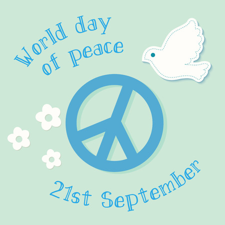 International Day of Peace symbol poster illustration.のイラスト素材