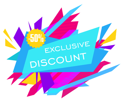 Limited Offer Mega Sale geometrical ultra modern banner. Sale poster. Big sale, special offer, discounts Vector illustrationのイラスト素材