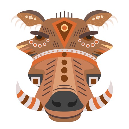 Boar Head Logo. Vector decorative Emblem isolated.のイラスト素材