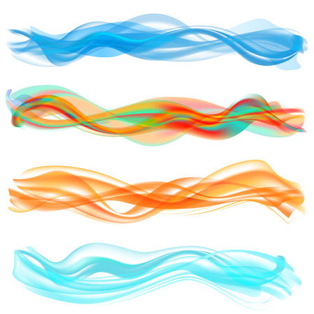 Abstract flame Wave set. Vector Illustration.のイラスト素材