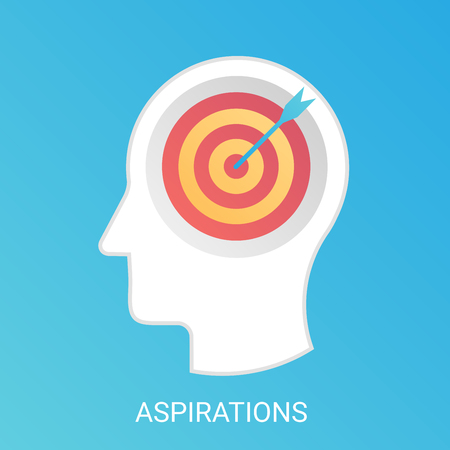 Vector Aspiration concept. Modern gradient flat style.のイラスト素材