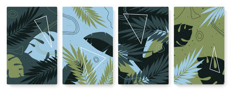 Abstract minimal nature, geometric shapes, template background for social media storiesのイラスト素材