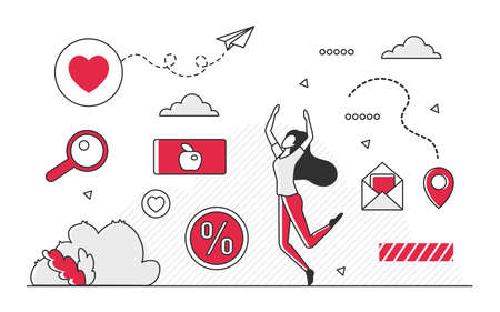 Shopping special discount offer. Seasonal final sale and special prices vector monocolor illustrationのイラスト素材