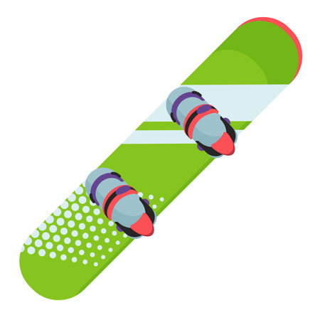 Snowboarding board. Winter sport equipment, ski gear, mountain hiking vector cartoon illustrationのイラスト素材
