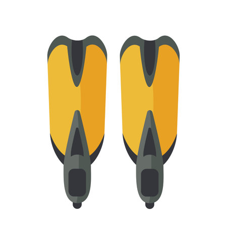 Scuba diving flippers. Diver stuff equipment, underwater swimming vector cartoon illustrationのイラスト素材
