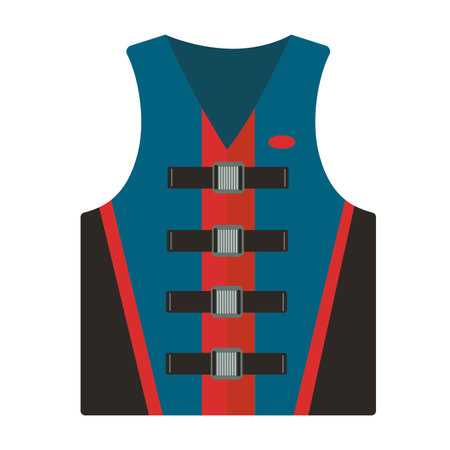 Diving life jacket. Diver underwater equipment, safety clothes vector cartoon illustrationのイラスト素材