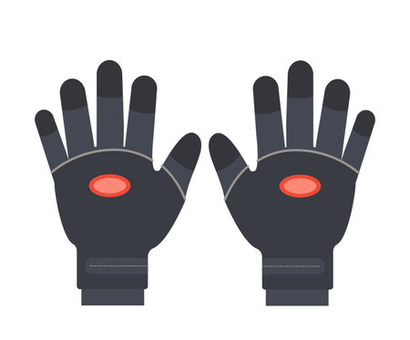 Diving swimming gloves. Underwater protective clothes, diver stuff vector cartoon illustrationのイラスト素材
