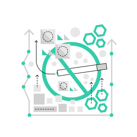 Hotel no smoking sign. Hotel rules, hotel service and amenities vector illustrationのイラスト素材