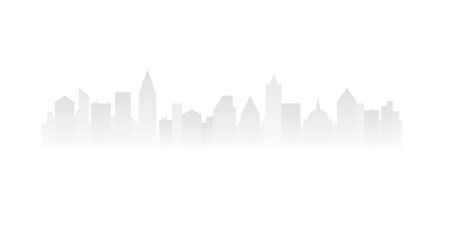 Gradient city skyline with abstract silhouettes of corporate buildings vector illustrationのイラスト素材