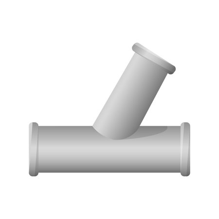 Vector image of a metallic four-pronged object, isolated on white background.のイラスト素材