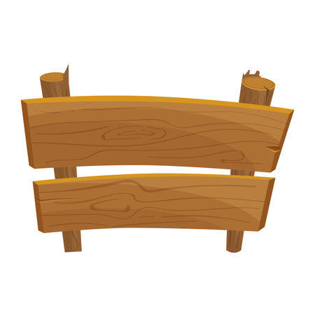 Vector illustration of a double wooden signpost, great for navigation themes.のイラスト素材