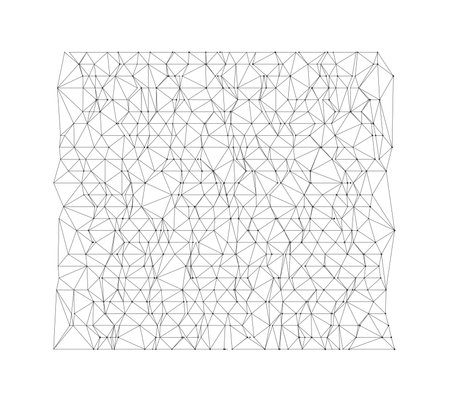 Abstract geometric wireframe mesh pattern perfect for technology backgrounds, presentations, or modern design projects, clean lines and polygonal shapes on white background vector illustrationのイラスト素材