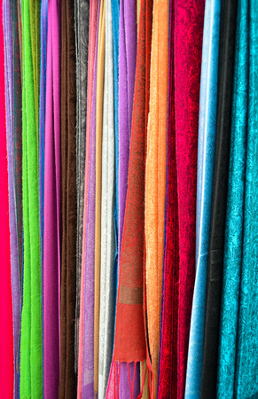 Colorful scarves for sale の写真素材