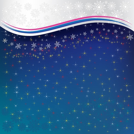 abstract christmas background snowflakes with starsのイラスト素材