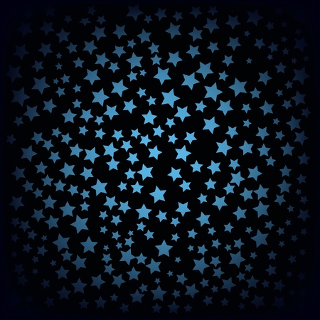 abstract background with blue stars on blackのイラスト素材