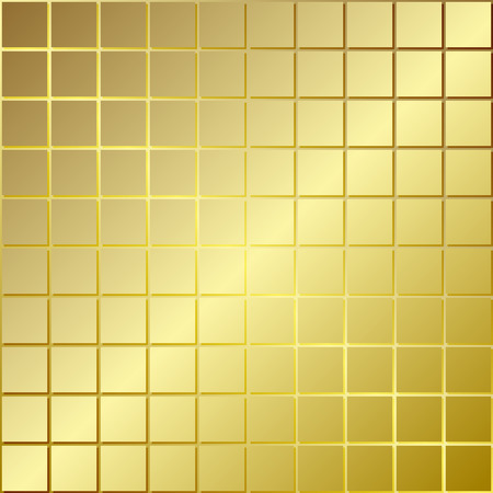 abstract gold background squares on a yellowのイラスト素材