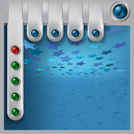 abstract layout with color buttons and stars backgroundのイラスト素材