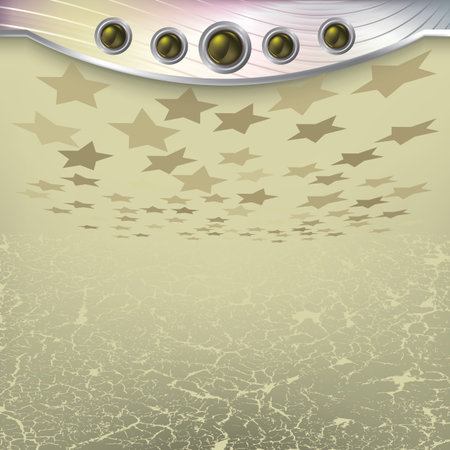 abstract layout with blue buttons and stars backgroundのイラスト素材