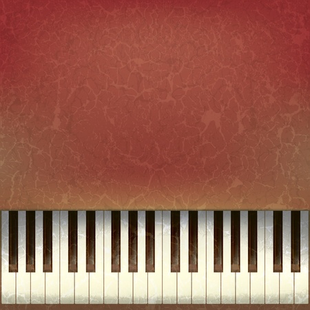 abstract grunge music background with old piano keys のイラスト素材