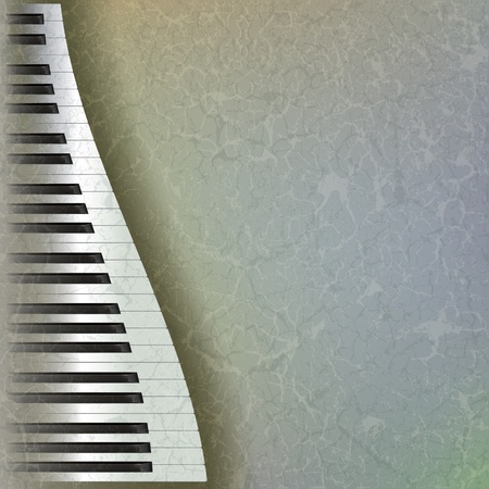 abstract grunge music background with piano keys on greyのイラスト素材