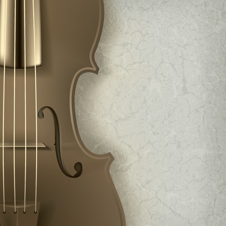 abstract music background with violin on greyのイラスト素材