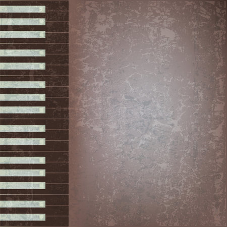 abstract grunge music background with black piano keysのイラスト素材