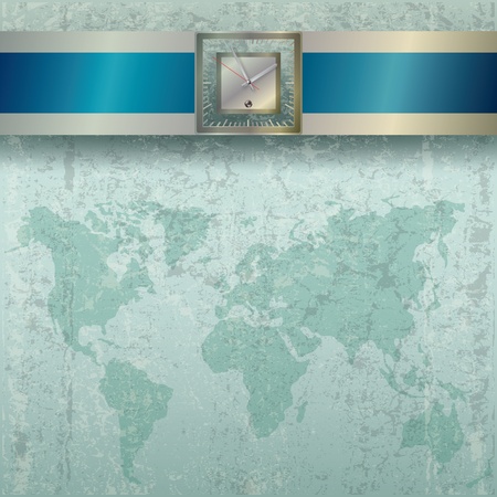Abstract business grey grunge background with clockのイラスト素材