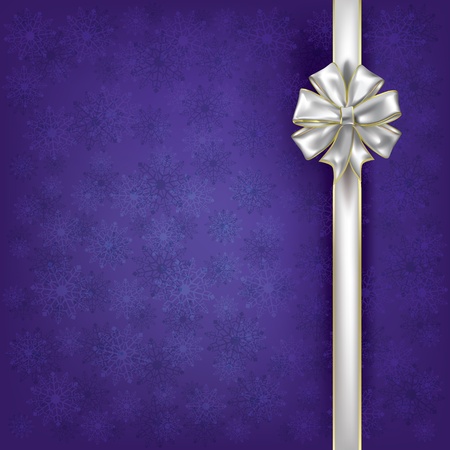 Abstract Christmas purple greeting with gift ribbonsのイラスト素材