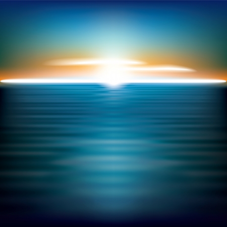 abstract background with sea sunrise and cloudsのイラスト素材