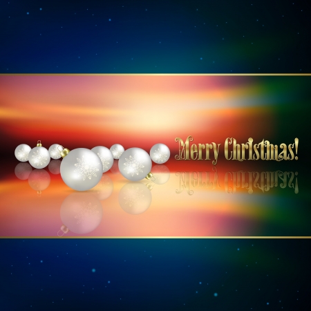 Abstract blue background with white Christmas decorationsのイラスト素材