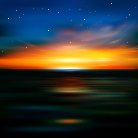 abstract nature background with clouds and sea sunriseのイラスト素材
