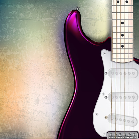 abstract jazz rock grunge background with red electric guitarのイラスト素材